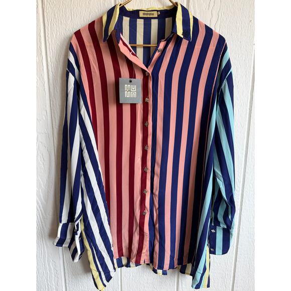 NWT Muma World Striped Oversized Shit, Small $395 - Picture 3 of 9